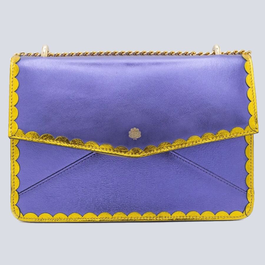 Priscilla purple shimmer bag